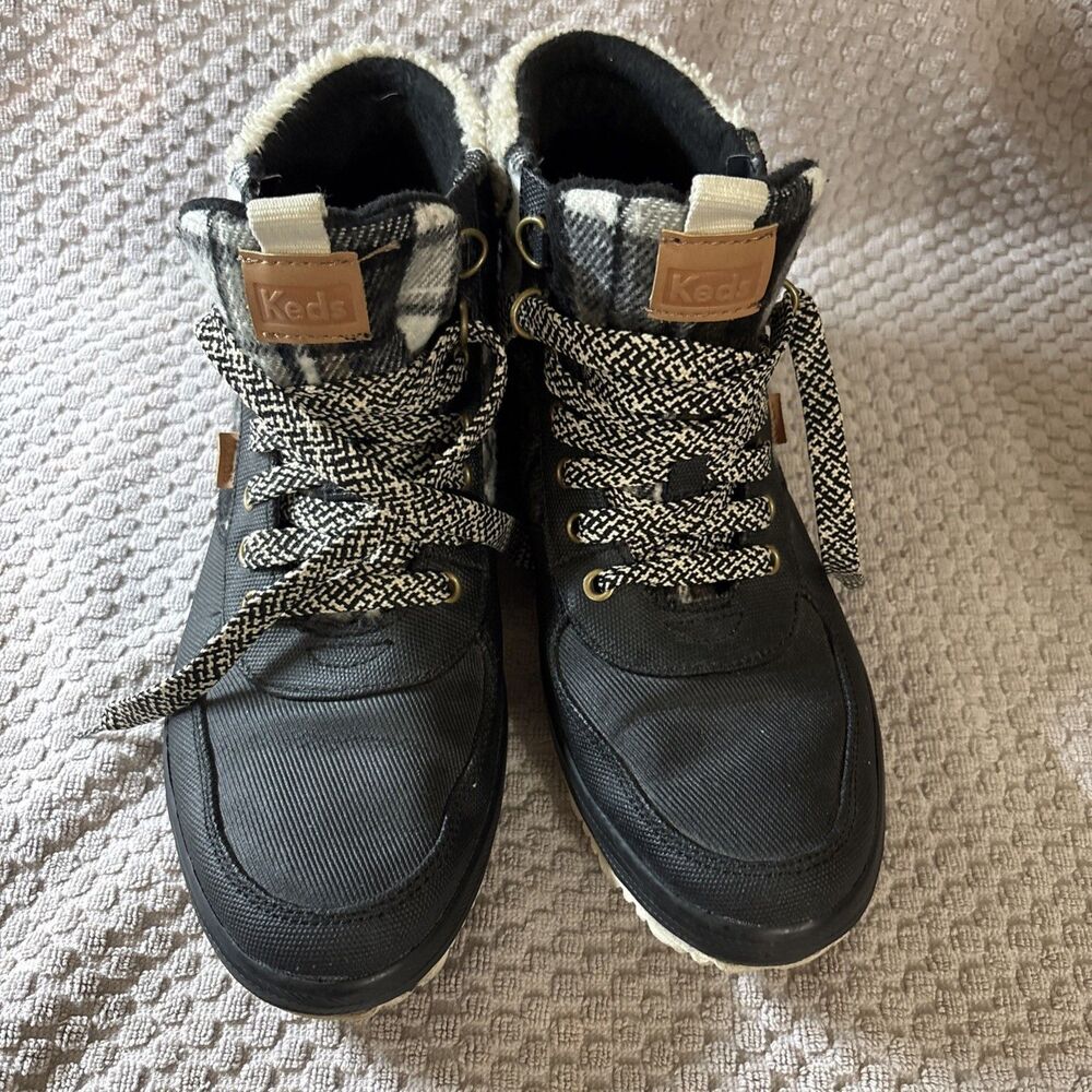 Keds Women’s Scout II Plaid Size 9.5 Ankle Water-Resistant Boots Fleece Lining
